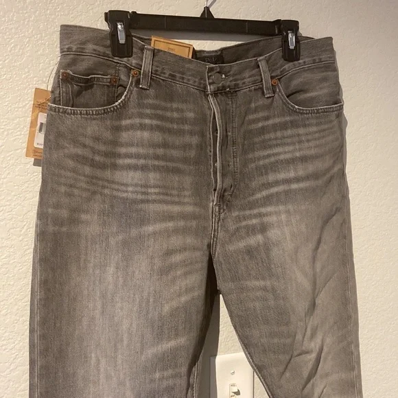 POLO RALPH LAUREN GREY HIGH WAIST SLIM
STRAIGHT CROP JEANS Size 32 NWT - Picture 6 of 15